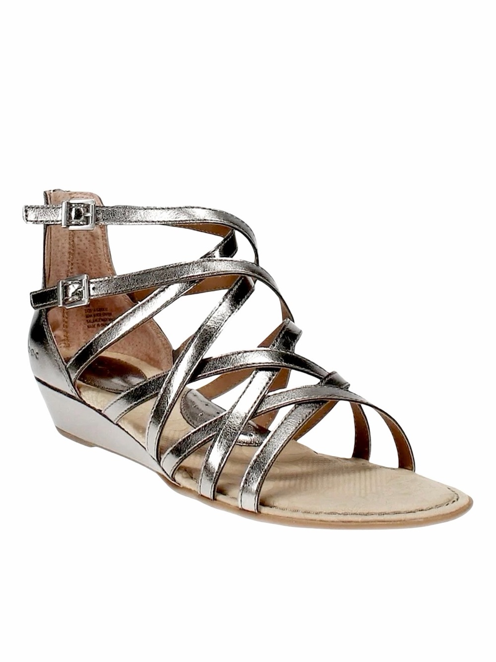 BOC by Born Mimi Pewter Strappy Wedge Sandal